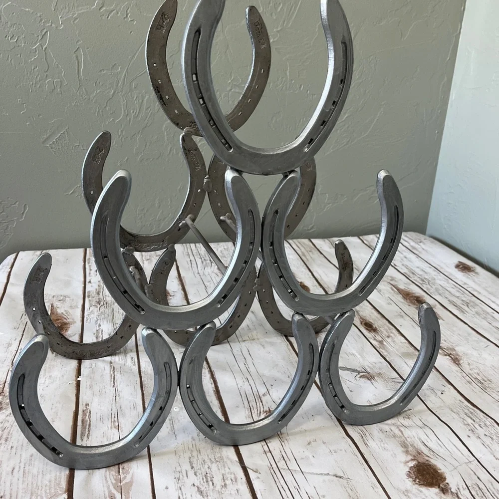 Handmade horseshoe wine